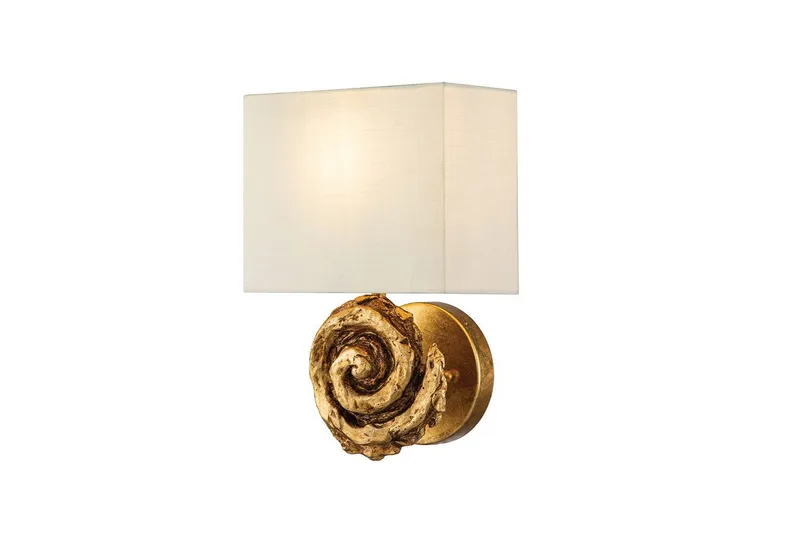 Væglampe Flambeau Swirl Guldblad, Guldblad