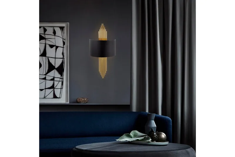 Væglampe Grelon Sort / Rany - Sort / Rany - Belysning - Lamper & indendørsbelysning - Væglampe