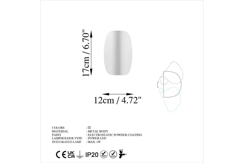 Væglampe Koeia Krom - Hvid - Belysning - Lamper & indendørsbelysning - Væglampe