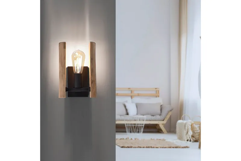 Væglampe Log - 15x25x17 cm - Belysning - Lamper & indendørsbelysning - Væglampe
