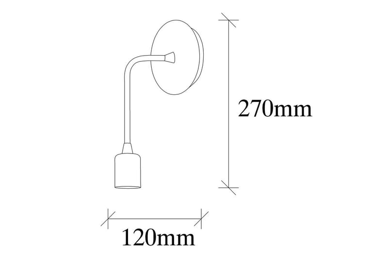 Væglampe Lysar Sort - Sort - Belysning - Lamper & indendørsbelysning - Væglampe