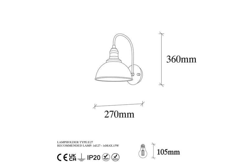 Væglampe Masatsune Sort / Antik - Sort / Antik - Belysning - Lamper & indendørsbelysning - Væglampe