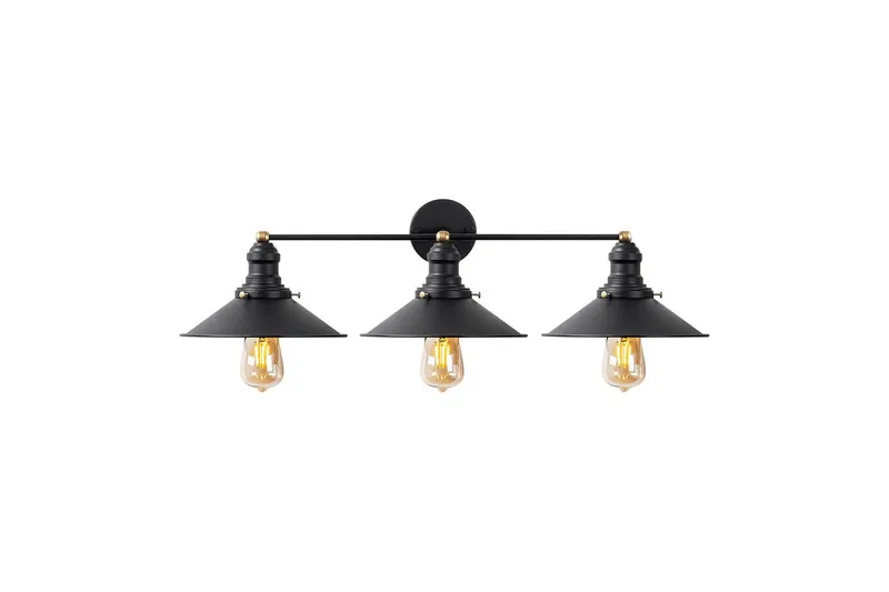 Væglampe Nolen Sort / Antik, Sort/Antracit