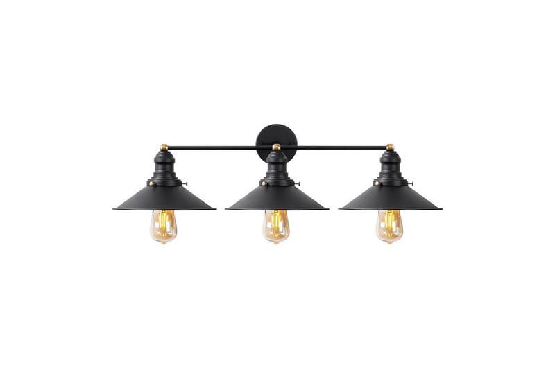 Væglampe Nolen Sort / Antik, Sort/Antracit