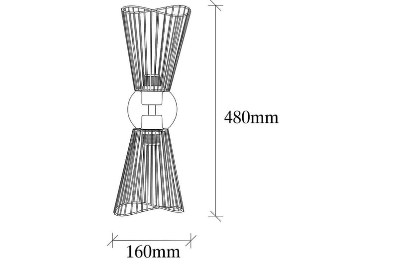Væglampe Novin Sort - Sort - Belysning - Lamper & indendørsbelysning - Væglampe