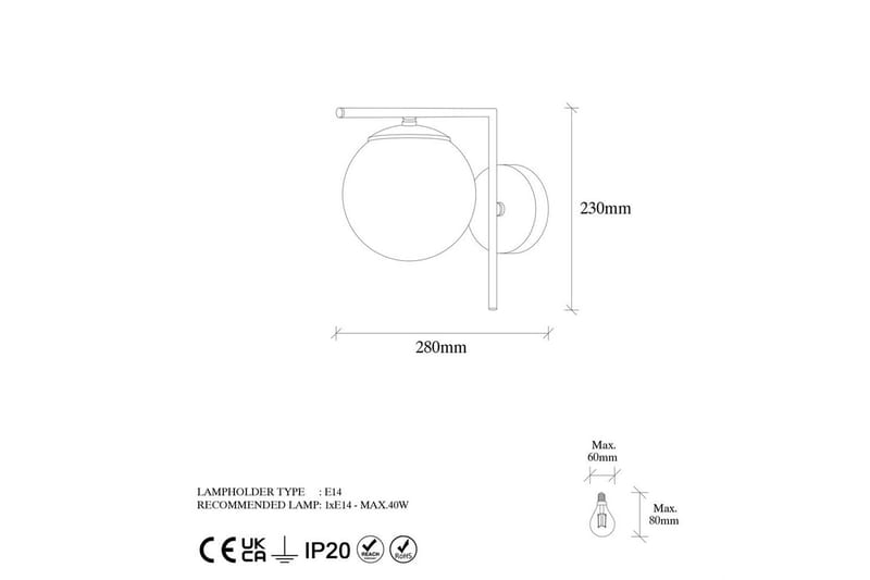 Væglampe Olan Antik Hvid - Hvid - Belysning - Lamper & indendørsbelysning - Væglampe