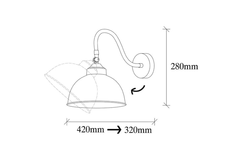 Væglampe Rathour Sort - Sort - Belysning - Lamper & indendørsbelysning - Væglampe