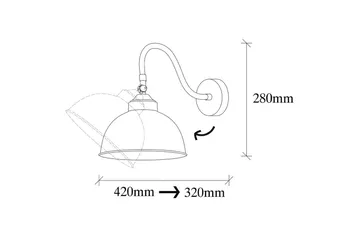 Væglampe Rathour Sort - Sort - Belysning - Lamper & indendørsbelysning - Væglampe