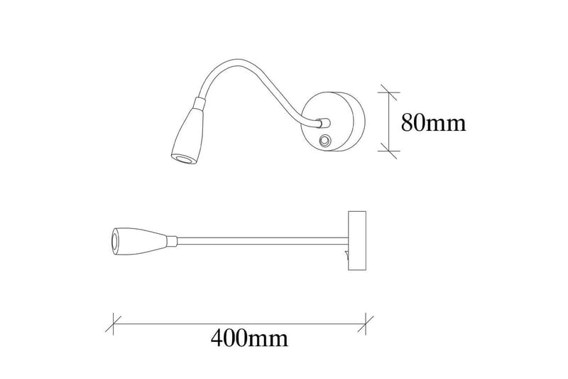 Væglampe Reading Sort - Sort - Belysning - Lamper & indendørsbelysning - Væglampe - Vægarmatur