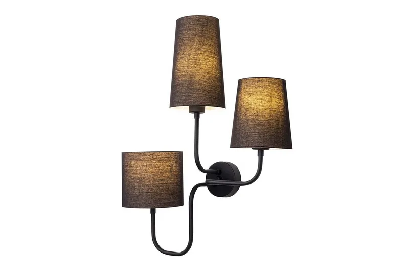 Væglampe Rihan Sort - Sort - Belysning - Lamper & indendørsbelysning - Væglampe