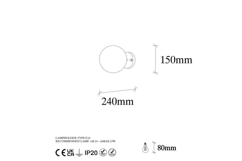 Væglampe Sone Vintage Transparent - Vintage Transparent - Belysning - Lamper & indendørsbelysning - Væglampe