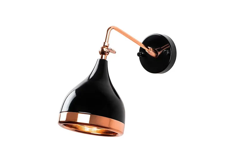 Væglampe Soodz Sort / Kobber, Sort / Kobber