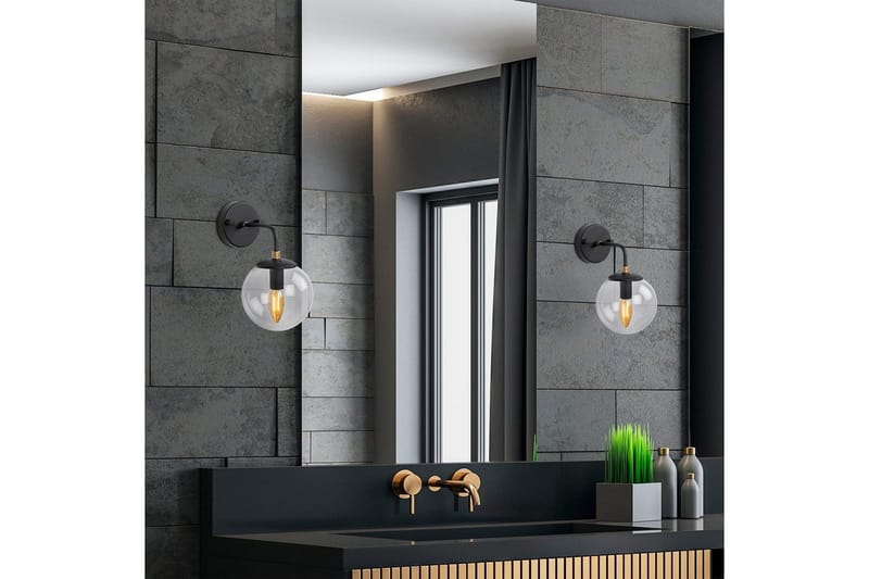 Væglampe Soona Sort / Rany - Sort / Rany - Belysning - Lamper & indendørsbelysning - Væglampe