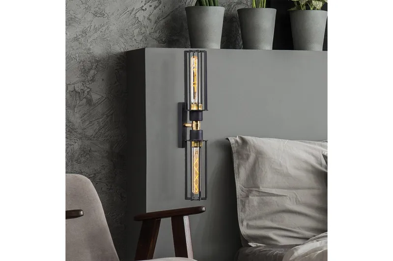 Væglampe Sourab Shine Black / Rany - Guld/Sort - Belysning - Lamper & indendørsbelysning - Væglampe