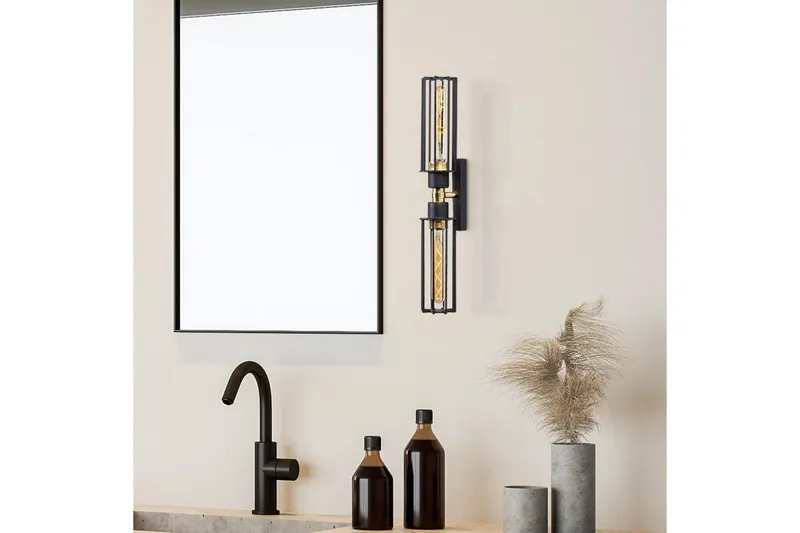 Væglampe Sourab Shine Black / Rany - Guld/Sort - Belysning - Lamper & indendørsbelysning - Væglampe