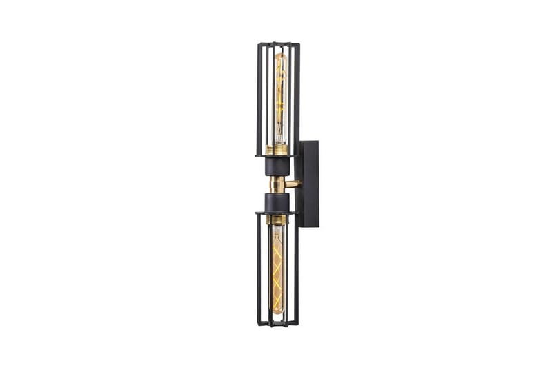 Væglampe Sourab Shine Black / Rany, Guld/Sort