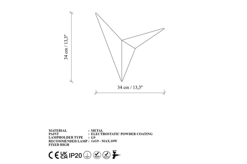 Væglampe Stelin Rany - Guld - Belysning - Lamper & indendørsbelysning - Væglampe