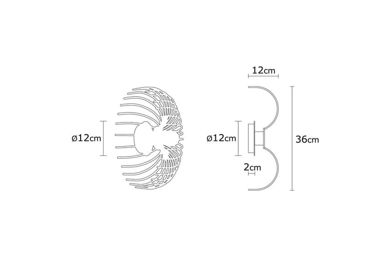 Væglampe Subbersta Sort - Diameter: 12 cm - Belysning - Lamper & indendørsbelysning - Væglampe