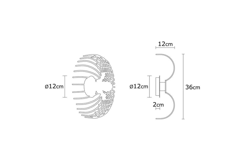 Væglampe Subbersta Sort - Diameter: 12 cm - Belysning - Lamper & indendørsbelysning - Væglampe