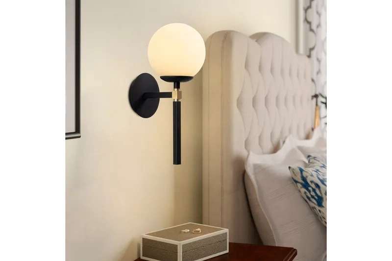 Væglampe Sudasalle Sort / Hvid - Sort/Hvid - Belysning - Lamper & indendørsbelysning - Væglampe