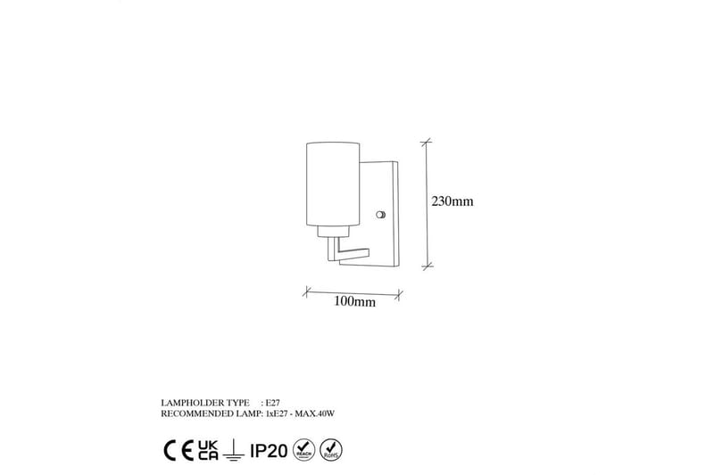Væglampe Syllen Sort / Hvid - Sort / Hvid - Belysning - Lamper & indendørsbelysning - Væglampe