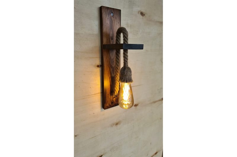 Væglampe Teyra valnød - Rødbrunt træ - Belysning - Lamper & indendørsbelysning - Væglampe