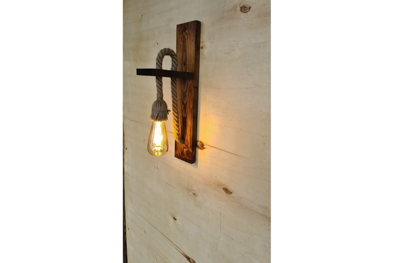 Væglampe Teyra valnød - Rødbrunt træ - Belysning - Lamper & indendørsbelysning - Væglampe