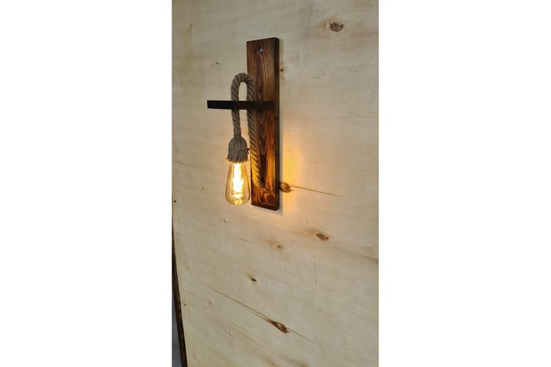 Væglampe Teyra valnød - Rødbrunt træ - Belysning - Lamper & indendørsbelysning - Væglampe