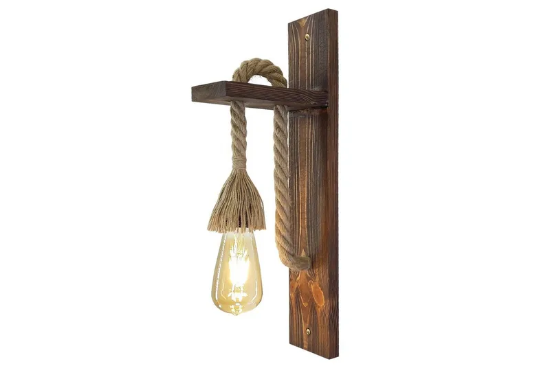 Væglampe Teyra valnød, Rødbrunt træ