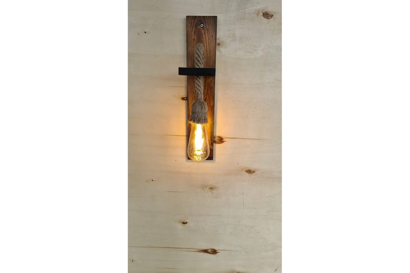 Væglampe Teyra valnød - Rødbrunt træ - Belysning - Lamper & indendørsbelysning - Væglampe