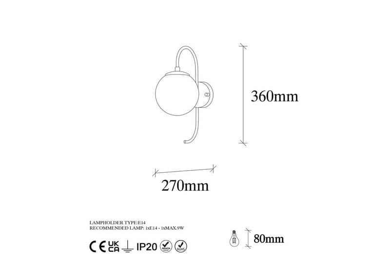 Væglampe Thalara Skinnende guld - Skinnende guld - Belysning - Lamper & indendørsbelysning - Væglampe