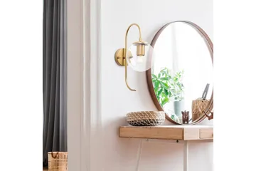 Væglampe Thalara Skinnende guld transparent - Skinnende guld transparent - Belysning - Lamper & indendørsbelysning - Væglampe