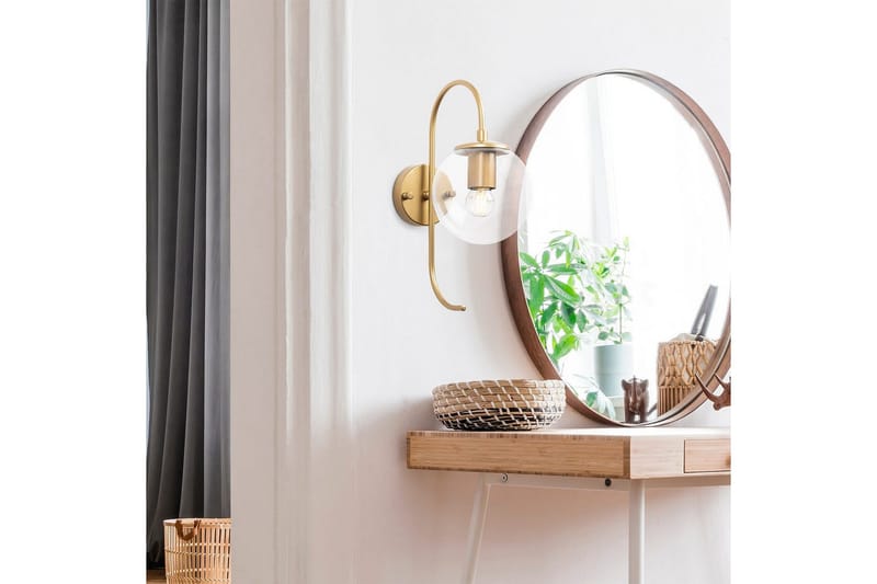 Væglampe Thalara Skinnende guld transparent - Skinnende guld transparent - Belysning - Lamper & indendørsbelysning - Væglampe