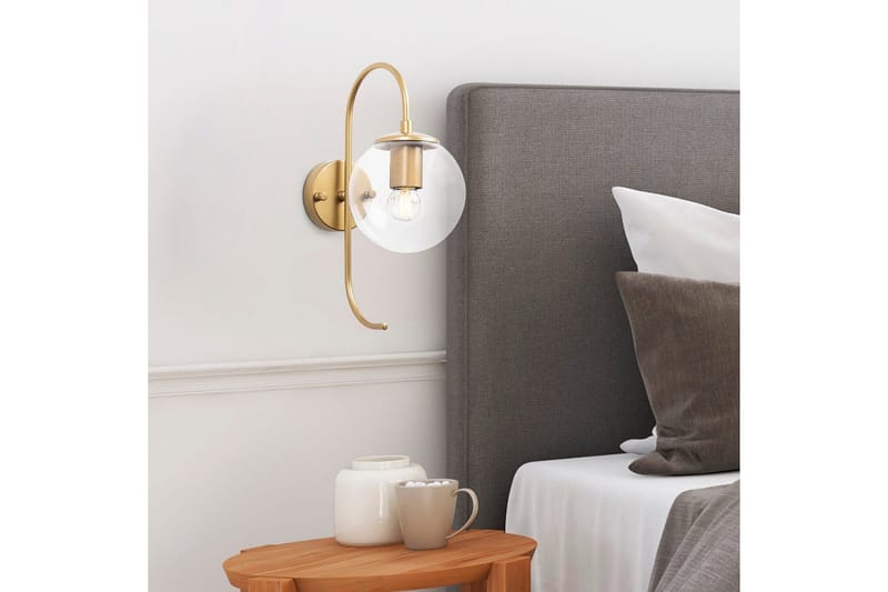 Væglampe Thalara Skinnende guld transparent - Skinnende guld transparent - Belysning - Lamper & indendørsbelysning - Væglampe