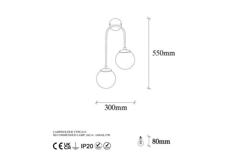Væglampe Thalara To Skinnende Rany - Guld - Belysning - Lamper & indendørsbelysning - Væglampe
