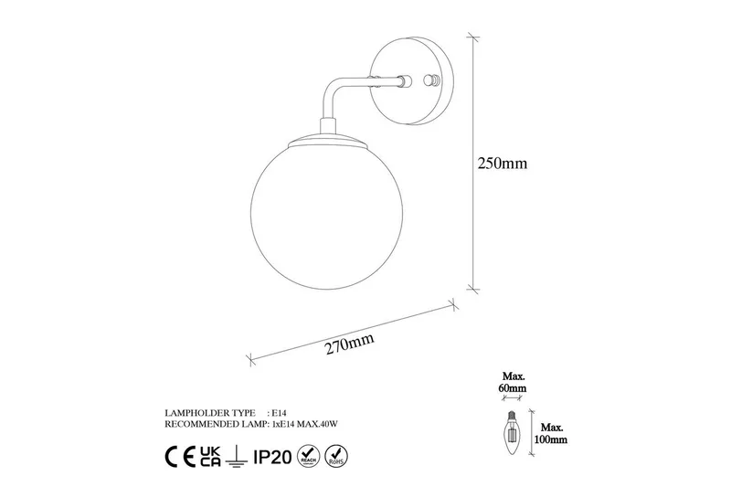 Væglampe Tolra Vintage Transparent - Vintage Transparent - Belysning - Lamper & indendørsbelysning - Væglampe