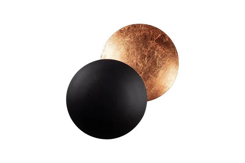 Væglampe Zandel Sort / Kobber, Sort / Kobber