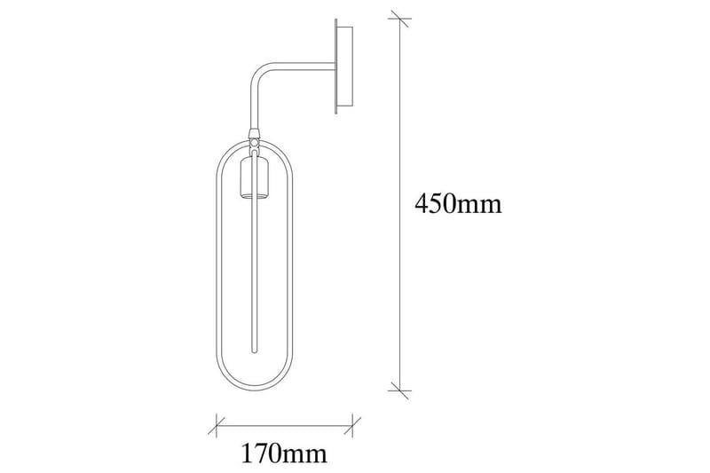 Væglampe Pindor Sort / Rany - Guld/Sort - Belysning - Lamper & indendørsbelysning - Væglampe