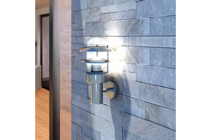 Væglamper Restego Udendørs Og Indendørs - Sølv - Sengelampe væg - Soveværelse lampe - Væglampe - Vægarmatur