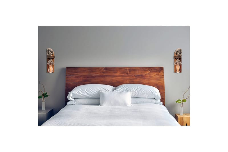 Væglampesæt (2 stykker) Giuseppe Duo Brun / Rany - Brun/Guld - Belysning - Lamper & indendørsbelysning - Væglampe