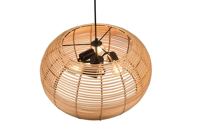 Inga Pendellampe 50 cm 3xE27 Rattan - Belysning - Lamper & indendørsbelysning - Vindueslampe - Vindueslampe hængende