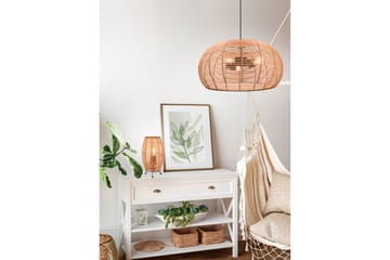 Inga Pendellampe 50 cm 3xE27 Rattan - Belysning - Lamper & indendørsbelysning - Vindueslampe - Vindueslampe hængende
