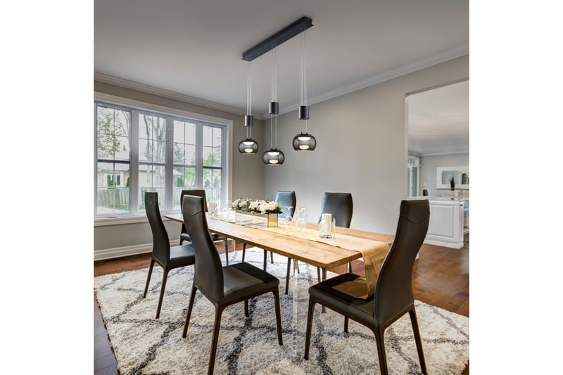 Madison LED-Pendellampe 3-os MatSort - Belysning - Lamper & indendørsbelysning - Vindueslampe - Vindueslampe hængende