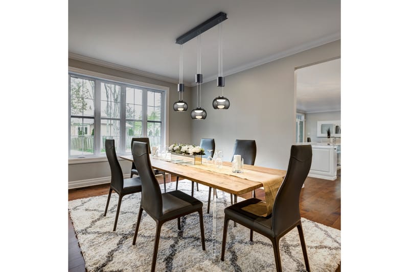 Madison LED-Pendellampe 3-os MatSort - Belysning - Lamper & indendørsbelysning - Vindueslampe - Vindueslampe hængende