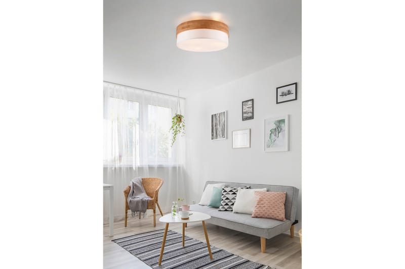 Seasons loftlampe 50 cm E14 hvid/Træ - Belysning - Lamper & indendørsbelysning - Vindueslampe - Vindueslampe hængende