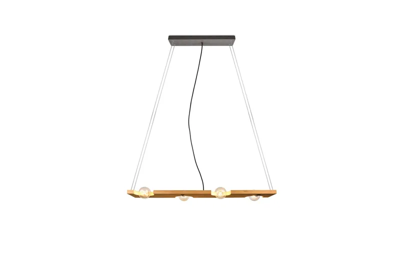 Tailor Pendellampa 115 cm 4xE27 Trä Trio Lighting Natur - Belysning - Lamper & indendørsbelysning - Vindueslampe - Vindueslampe hængende