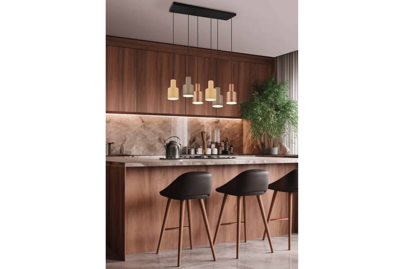 Trio Lighting Agudo Loftlampe 6L E27 Flerfarvet - Belysning - Lamper & indendørsbelysning - Vindueslampe - Vindueslampe hængende