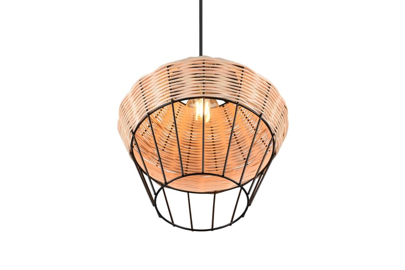 Trio Lighting Borka loftlampe 1L E27 rattan - Trio Lighting - Belysning - Lamper & indendørsbelysning - Vindueslampe - Vindueslampe hængende