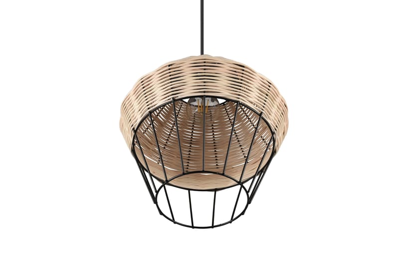 Trio Lighting Borka loftlampe 1L E27 rattan - Trio Lighting - Belysning - Lamper & indendørsbelysning - Vindueslampe - Vindueslampe hængende