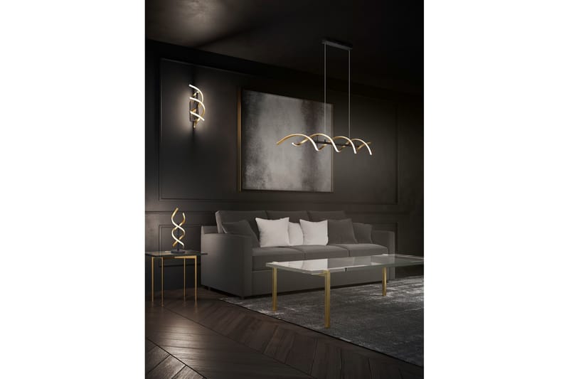 Trio Lighting Sequence LED loftlampe mat messing/matsort - Trio Lighting - Belysning - Lamper & indendørsbelysning - Vindueslampe - Vindueslampe hængende